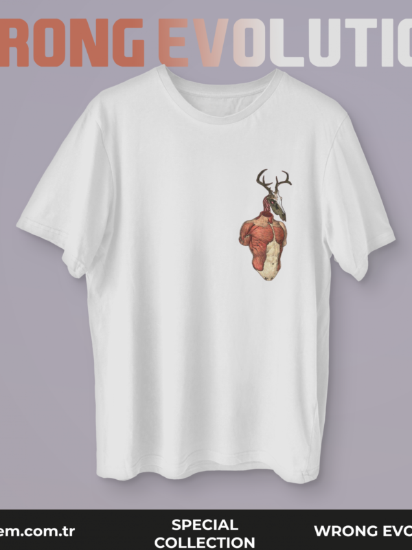 WRONG EVOLUTION - Geyik Kafalı Oversize Tshirt