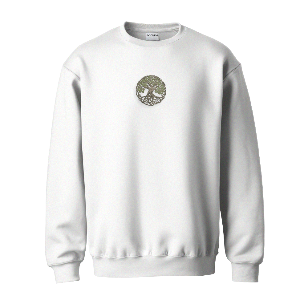 Hayat Ağacı Nakışlı Sweatshirt Hayat Agaci Nakisli Sweatshirt