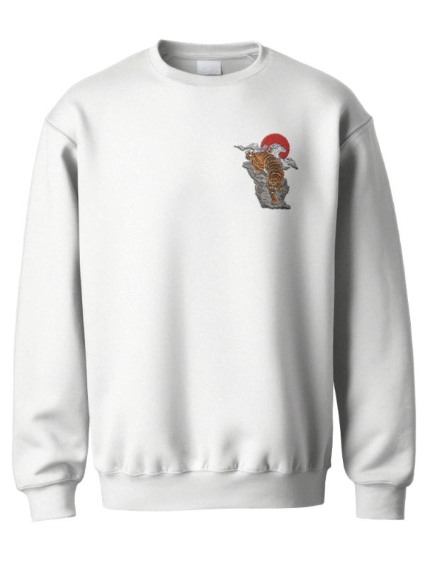 Japon Kaplanı Nakışlı Sweatshirt