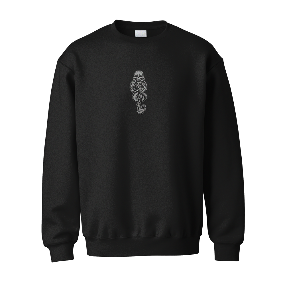 Morsmordre Nakışlı Sweatshirt Siyah Morsmordre Nakisli Sweatshirt Siyah