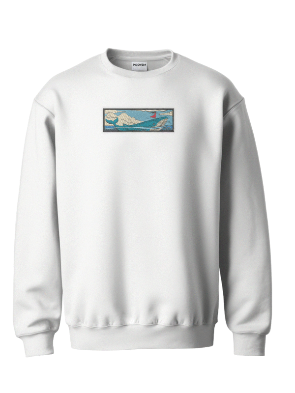 Okyanus’un Sırtında Nakışlı Sweatshirt
