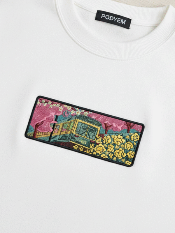 Japanese Train Nakışlı Sweatshirt