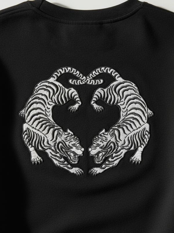 Twin Tiger Sırt Nakışlı Sweatshirt