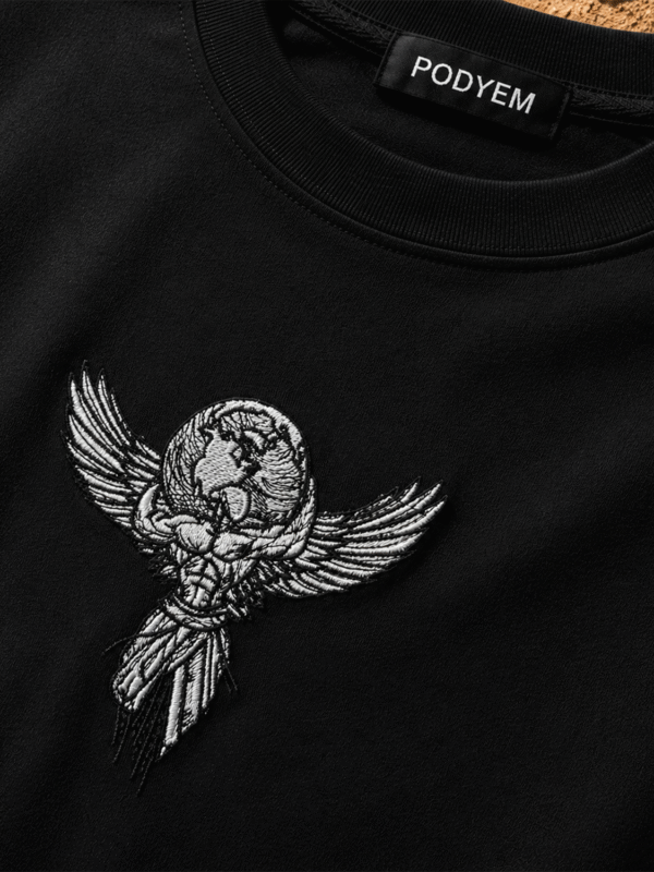 Atlas Nakışlı Oversize Tshirt