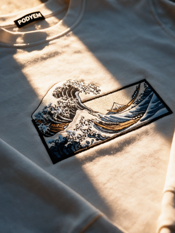 Wave Nakışlı Sweatshirt